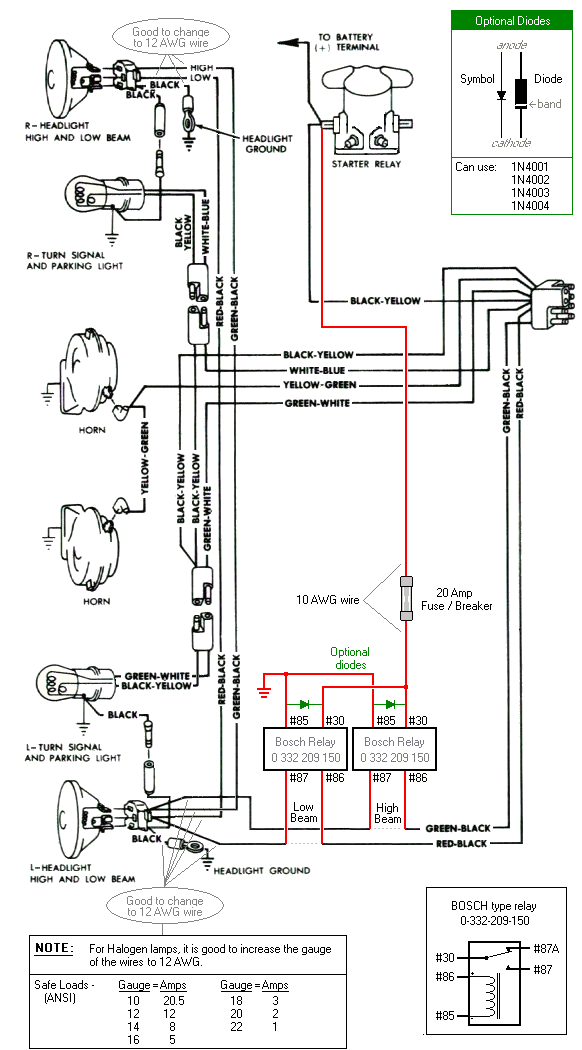 Headlights Relay Wiring Questions, 1990 Mustang Headlight Wiring Diagram